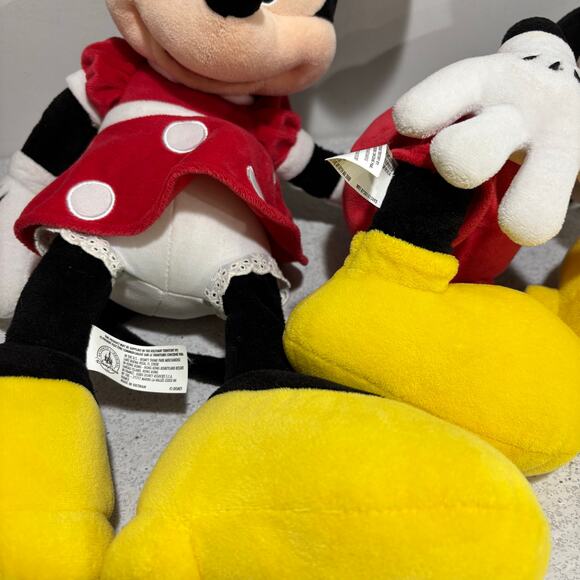 Disney Parks Original Mickey Mouse & Minnie Mouse Stuffed Plush Animals Pair - Picture 5 of 8